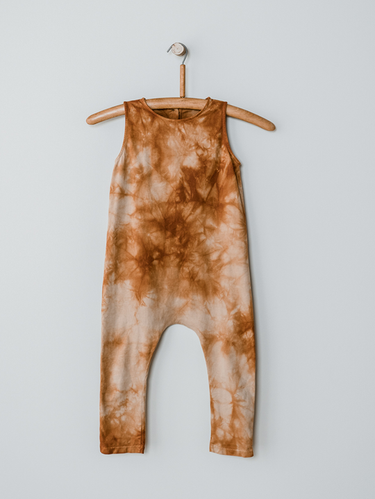 The Simple Folk Go to Playsuit, Terracotta tie-dye: